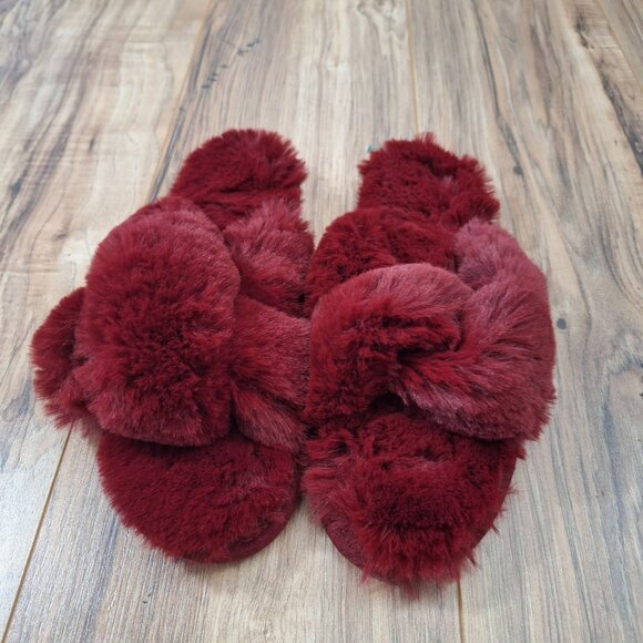 Loft Burgundy bedroom shoes size large 9/10 - Picture 1 of 4